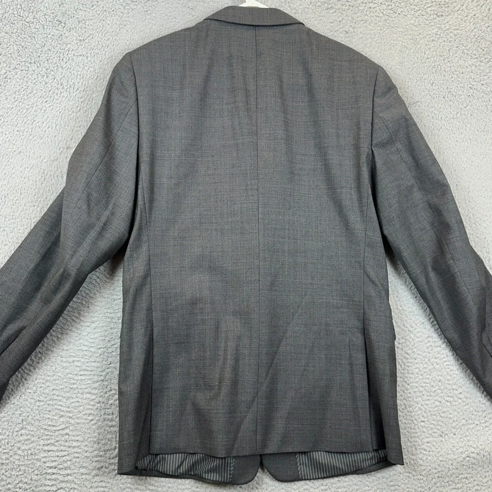 Banana Republic Wool Blazer Mens 42R Grey Tessuto Marzotto Slim Fit Sport Coat